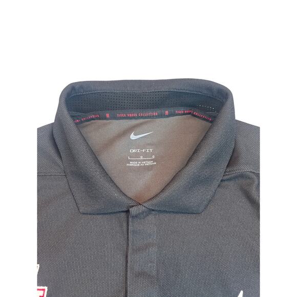Nike University Of Houston Golf Polo Black Shirt Tiger Woods Size Large UH - Picture 2 of 9